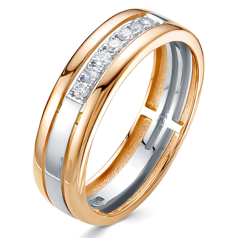 Кольцо, золото, бриллиант, 106-7120